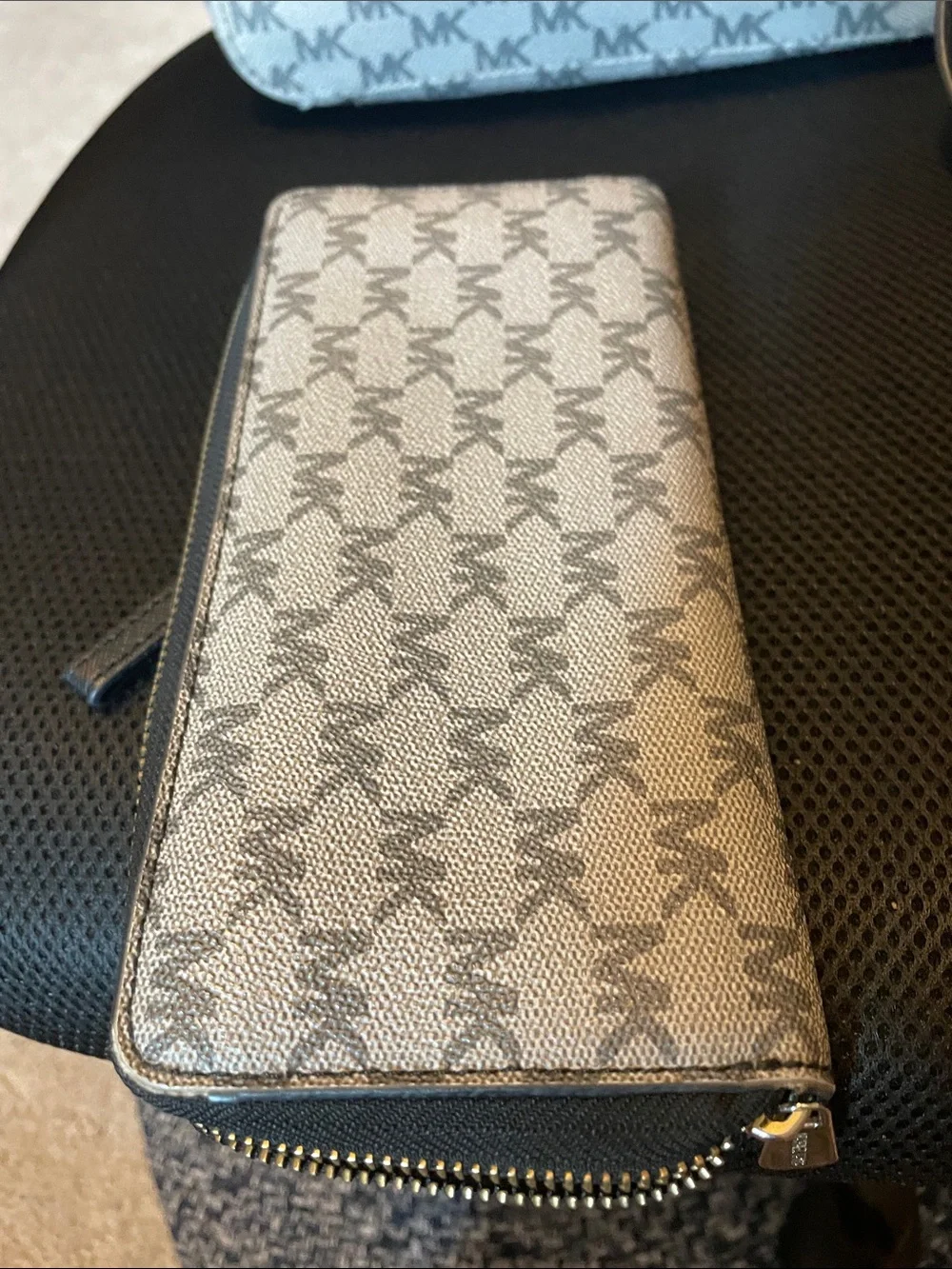Michael Kors Gray MK Signature Crossbody with Matching Wallet
